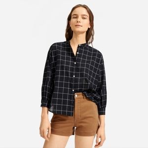 Everlane Black and White Button Down Shirt